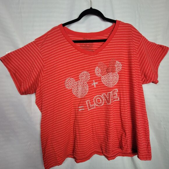 Limited Edition Disney Striped Plus Size 4X (4 Xl) Top Shirt - Picture 2 of 9